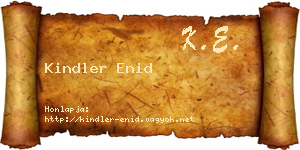 Kindler Enid névjegykártya